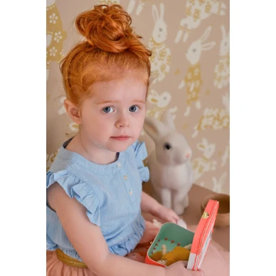 Garden Party roosa puputapetti lastenhuoneeseen Majvillan 139 02 image