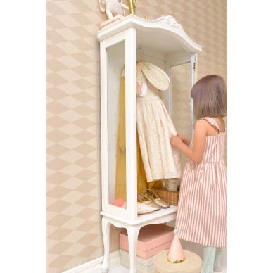 Copenhagen beige roosa ruututapetti lastenhuoneeseen Majvillan 140 01 image