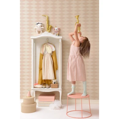 Copenhagen roosa salmiakkikuvioinen tapetti Majvillanilta 140 01 image