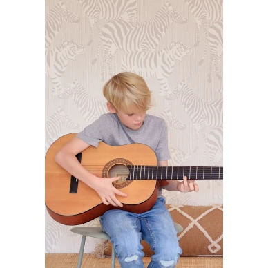 Safari Stripe harmaa elaintapetti lastenhuoneeseen Majvillan 141 01 image