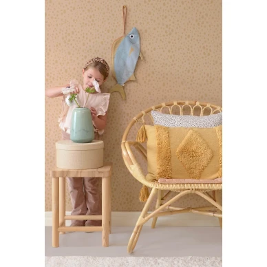 Animal Dots Dusty peach pilkullinen lastentapetti Majvillanilta 142 02 image