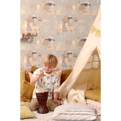 Lama Village harmaa lastentapetti Majvillan 143 01 image