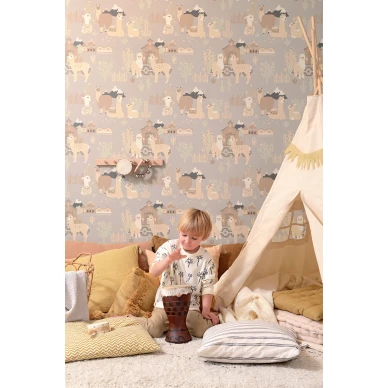 Lama Village harmaa lastentapetti Majvillanilta 143 01 image