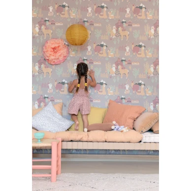 Lama Village liila lastentapetti Majvillan 143 04 image