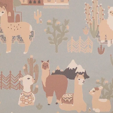 Lama Village sininen elaintapetti Majvillanilta 143 02 image