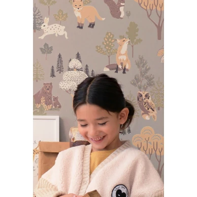 Deep Forest harmaa lastentapetti Majvillan 145 01 image