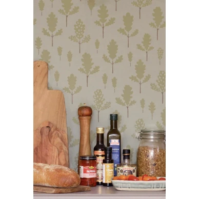Oak sininen harmaa lehtitapetti keittioon Majvillan 146 02 146 02 B image
