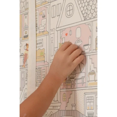 Dollhouse sopo valkoinen lastentapetti Majvillanilta 147 01 B image