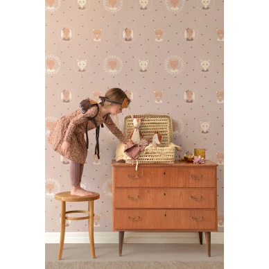 Hearts liila sydantapetti lastenhuoneeseen Majvillan 148 02 image