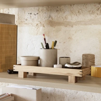 Bon Wooden tray kapea puutarjotin keittioon Ferm Livingilta image