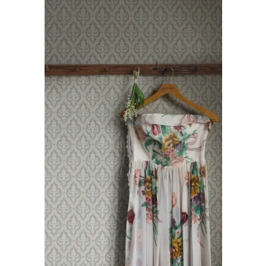 Lillie vihrea vanhanaikainen trellistapetti Sandbergilta image