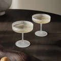 Ripple Champagne Saucer shampanjalasit huurrettu Frosted