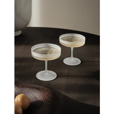 Ripple Champagne Saucer shampanjalasit huurrettu Frosted image