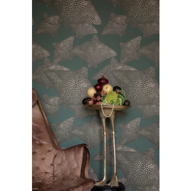 Rock On vihrea rohkea tapetti Studio Lisa Bengtssonilta 1317 image