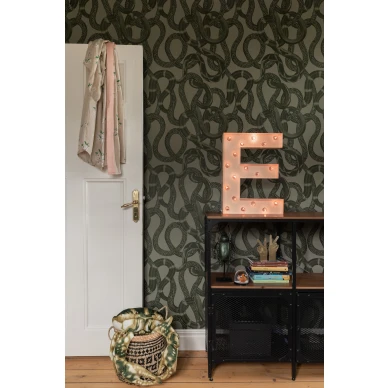 Snake Peek vihrea graafinen tapetti nuorisohuoneeseen Studio Lisa Bengtssonilta 1313 image