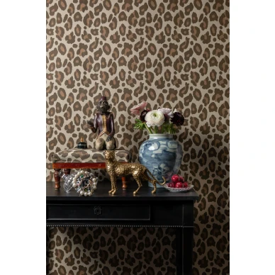 This Is It ruskea nahkakuvioitu tapetti Studio Lisa Bengtssonilta 1314 image