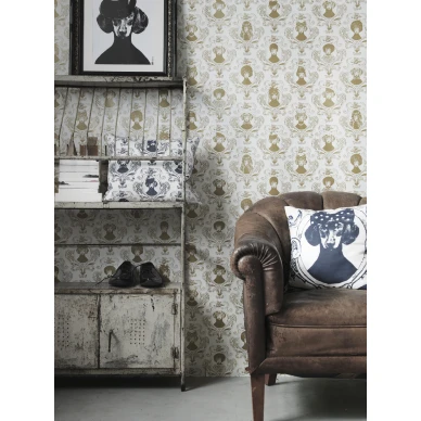 Tillsammans kullanvarinen koiratapetti olohuoneeseen Studio Lisa Bengtsson image