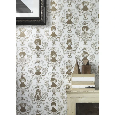 Tillsammans kultainen koiratapetti olohuoneeseen Studio Lisa Bengtsson image