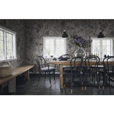 Belinda sininen kukkatapetti ruokailuhuoneeseen Sandberg image