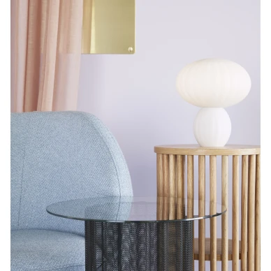 Frosted Table musta sivupoyta Hubsch image