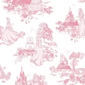 Princess Pink Toile roosa lastentapetti Sandudd