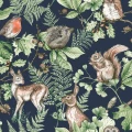 Woodland Animals sininen elaintapetti Sandudd