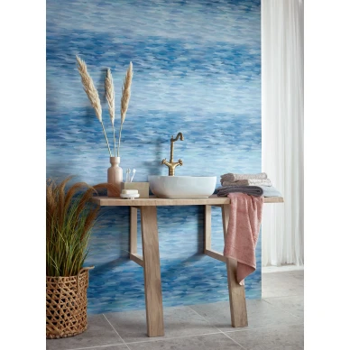 Prism sininen graafinen tapetti kylpyhuoneeseen 1838 wallcoverings v2 image