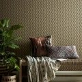 Rattan musta kultainen graafinen tapetti olohuoneeseen 1838 Wallcoverings
