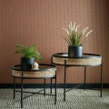 Rattan oranssi graafinen tapetti olohuoneeseen 1838 Wallcoverings