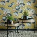 Water Lilies keltainen kukkatapetti olohuoneeseen 1838 Wallcoverings