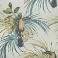 Le Toucan kiiltava vihrea lintutapetti 1838 Wallcoverings