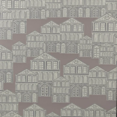 Maison roosa harmaa talotapetti 1838 Wallcoverings image
