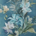 Lilliana sininen kukkatapetti 1838 Wallcoverings