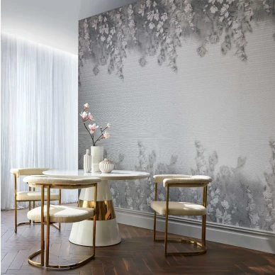 Trailing Magnolia harmaa kukkatapetti ruokailuhuoneeseen 1838 Wallcoverings image