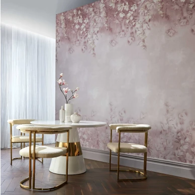 Trailing Magnolia roosa kukkatapetti ruokailuhuoneeseen 1838 Wallcoverings image