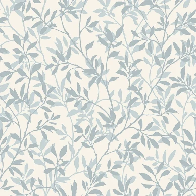 8604 sinivalkoinen lehtitapetti Borastapeterilta image