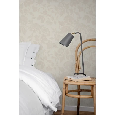 8609 vaaleankeltainen beige kukkatapetti makuuhuoneeseen Borastapeterilta image