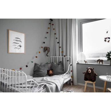 8640 harmaa yksivarinen tapetti lastenhuoneeseen Borastapeterilta image