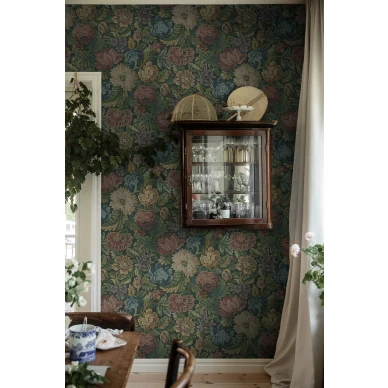 Nightingale Garden Mural romanttinen kukkatapetti ruokailuhuoneeseen Borastapeterilta image