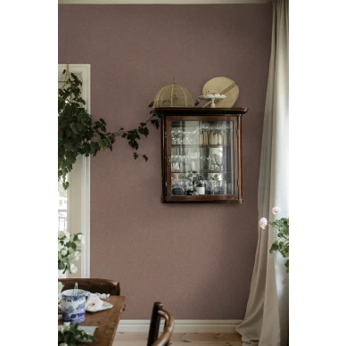 Weavers Wall vaaleanpunainen yksivarinen tapetti ruokailuhuoneeseen Borastapeterilta image