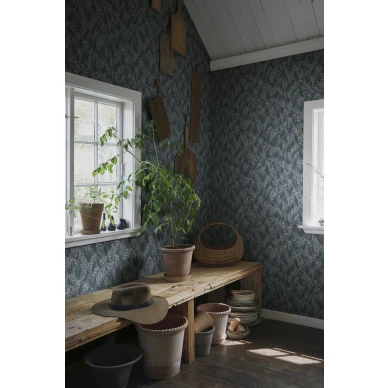 Liljekonvalj sininen kukkatapetti eteiseen Sandbergilta image