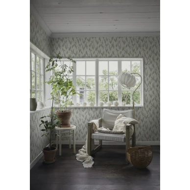 Liljekonvalj vaalea kukkatapetti eteiseen Sandbergilta image