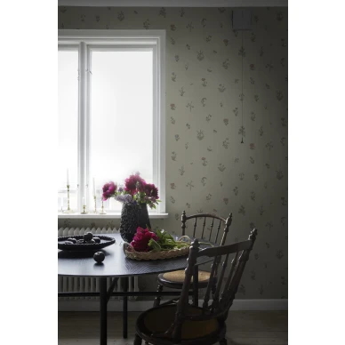 Maja vihrea kukkatapetti keittioon Sandbergilta image