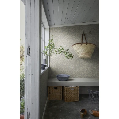 Emrik vaaleansininen lehtitapetti eteiseen Sandberg Wallpaper image