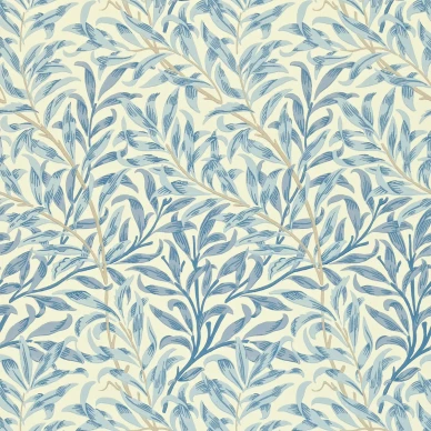 Willow Boughs sininen lehtitapetti Morris Blue image