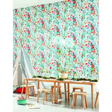 Hide and Seek hauska varikas kukkatapetti lastenhuoneeseen Harlequinilta image