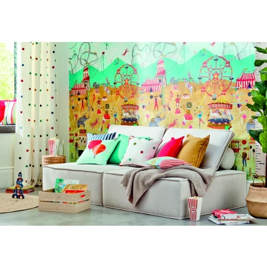 Lifes a Circus hauska varikas sirkustapetti lastenhuoneeseen Harlequinilita image