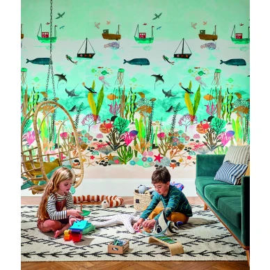 Above and Below varikas leikkimielinen merielamatapetti Harlequinilta image