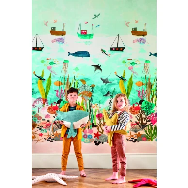 Above and Below varikas merielamatapetti lastenhuoneeseen Harlequinilta image