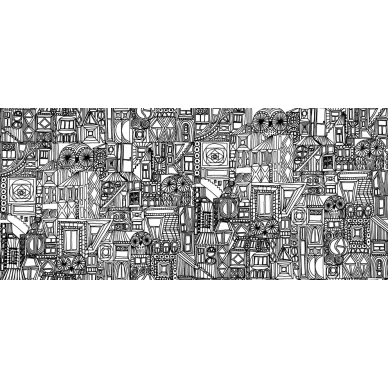 Marimekkotapetti Bubi mustavalkoinen kuvio image